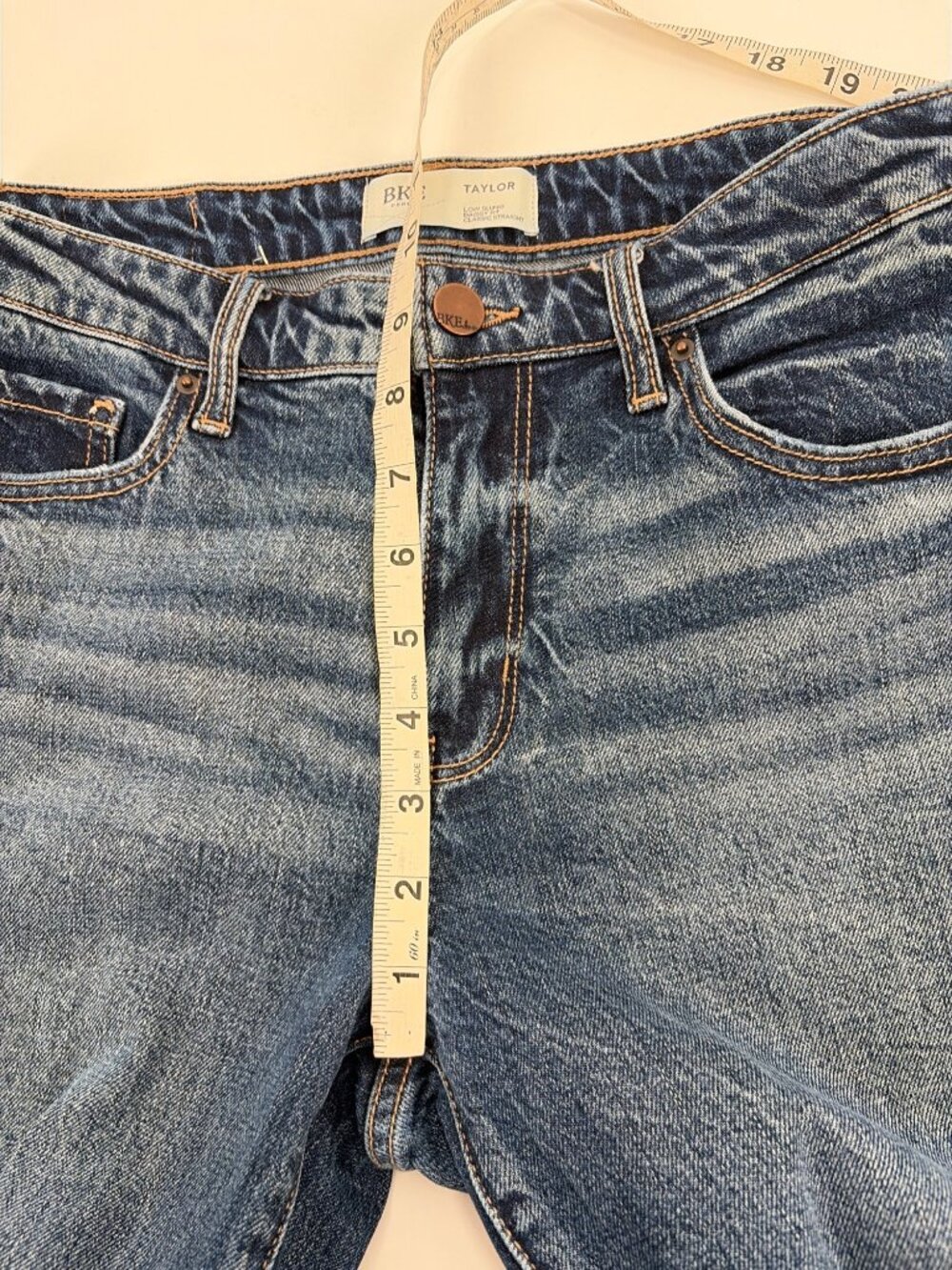 BKE Denim Taylor Low Slung Baggy Fit Classic Straight Distressed Jeans Womens 26 - Picture 8 of 9
